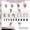 Service Caster 5 Inch 316SS Red Polyurethane Swivel 10mm Threaded Stem Caster Set Brake SS316TS20S514-PPUB-RED-TLB-M1015-4 - alternate 4